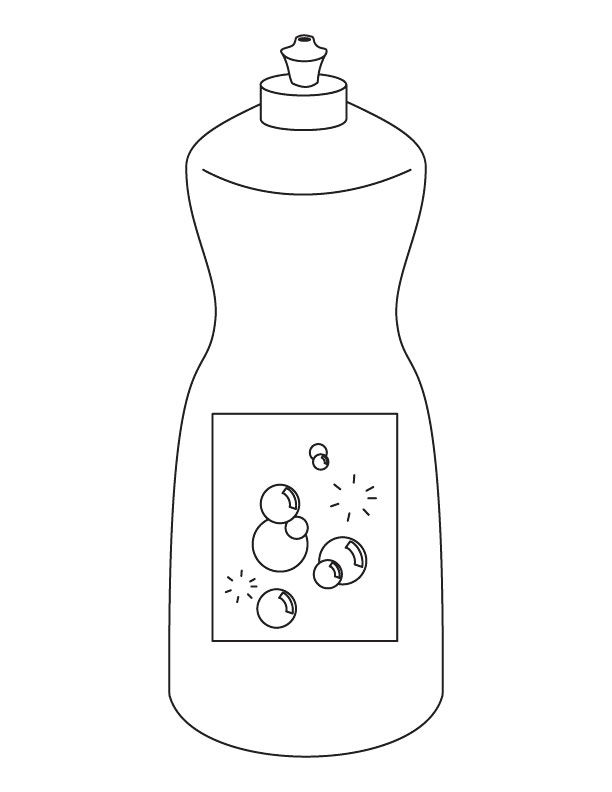 Dish soap coloring page