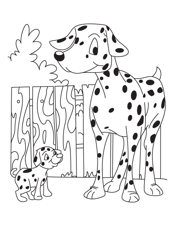 Dog and Puppy coloring page
