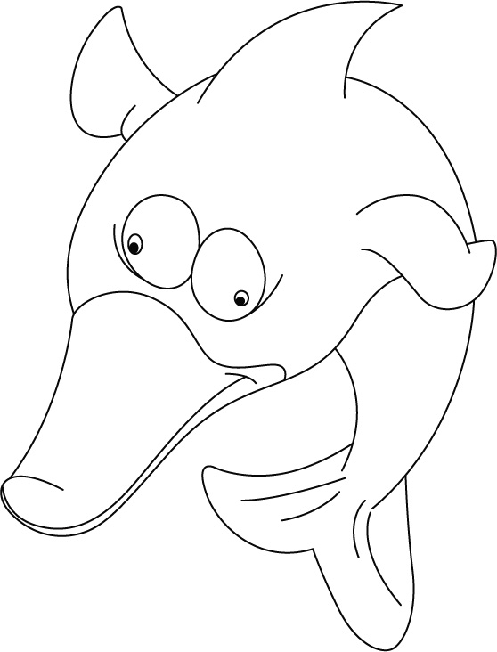 Gloomy dolphin coloring pages