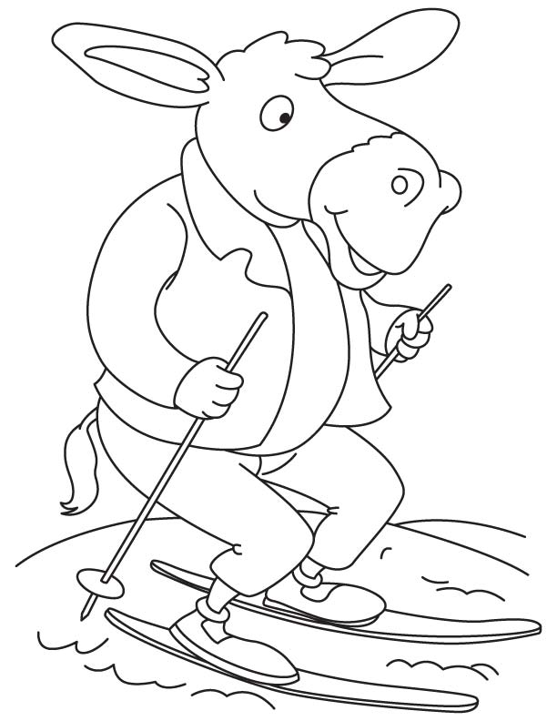 Donkey show coloring page
