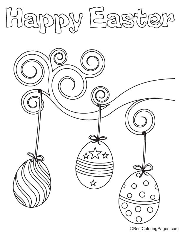 Easter bulb coloring page