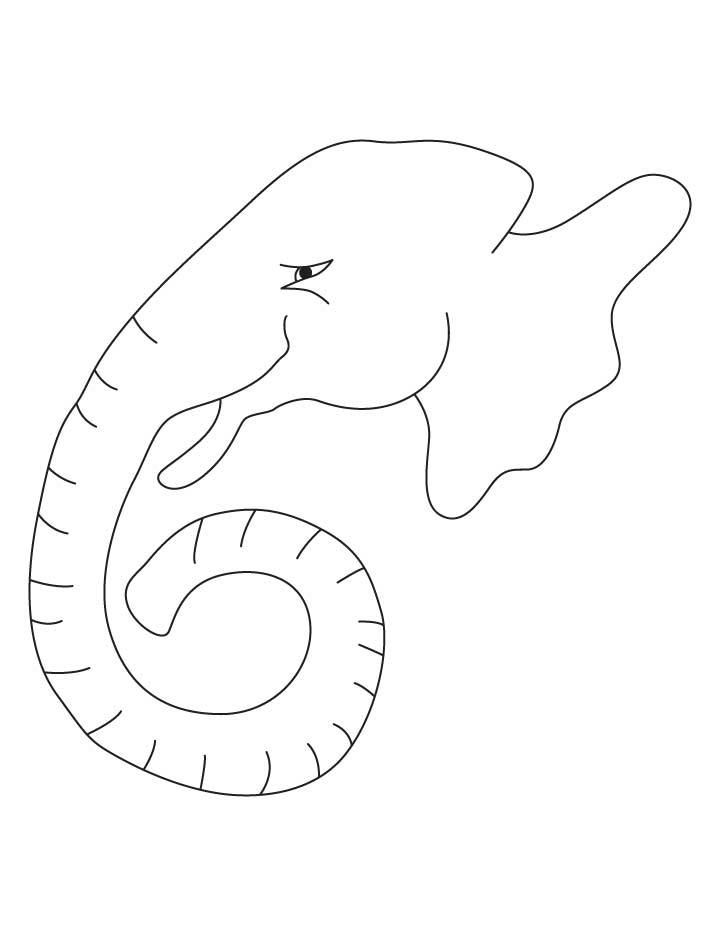 Elephant trunk coloring pages
