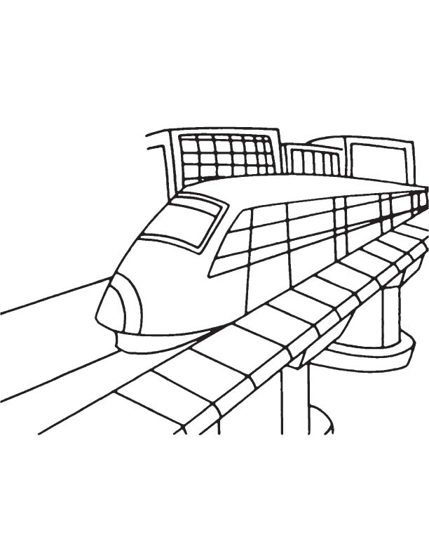 Elevated metro coloring page