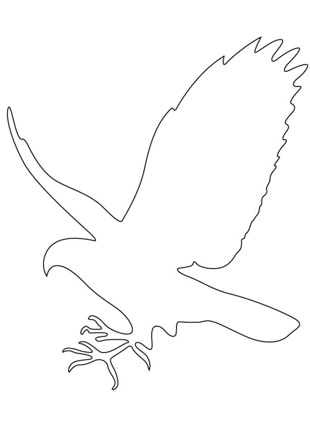 falcon in outline coloring page