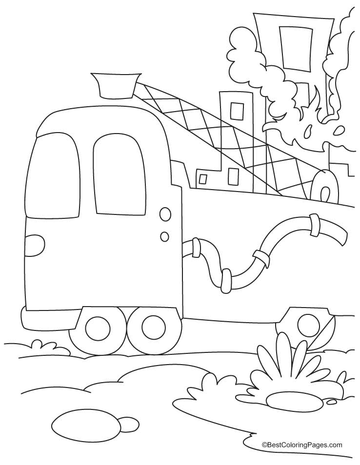 Engine at fire place coloring pages