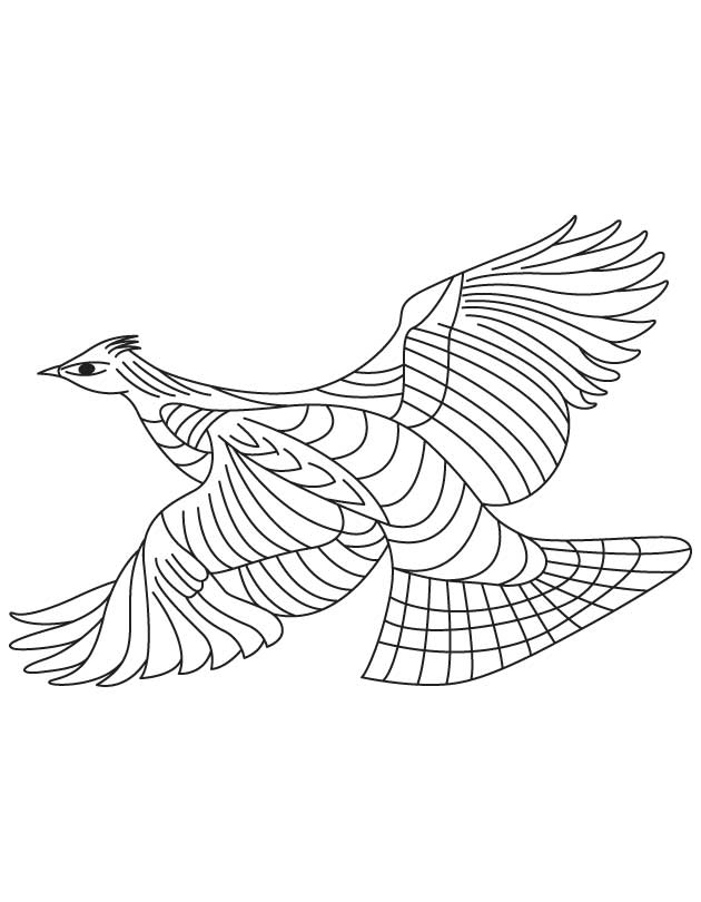 Forest living grouse coloring page