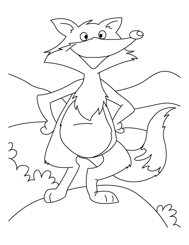 Long tail fox coloring pages