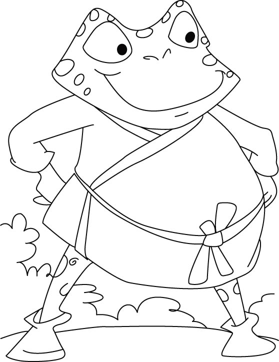 Frog gear for war coloring pages