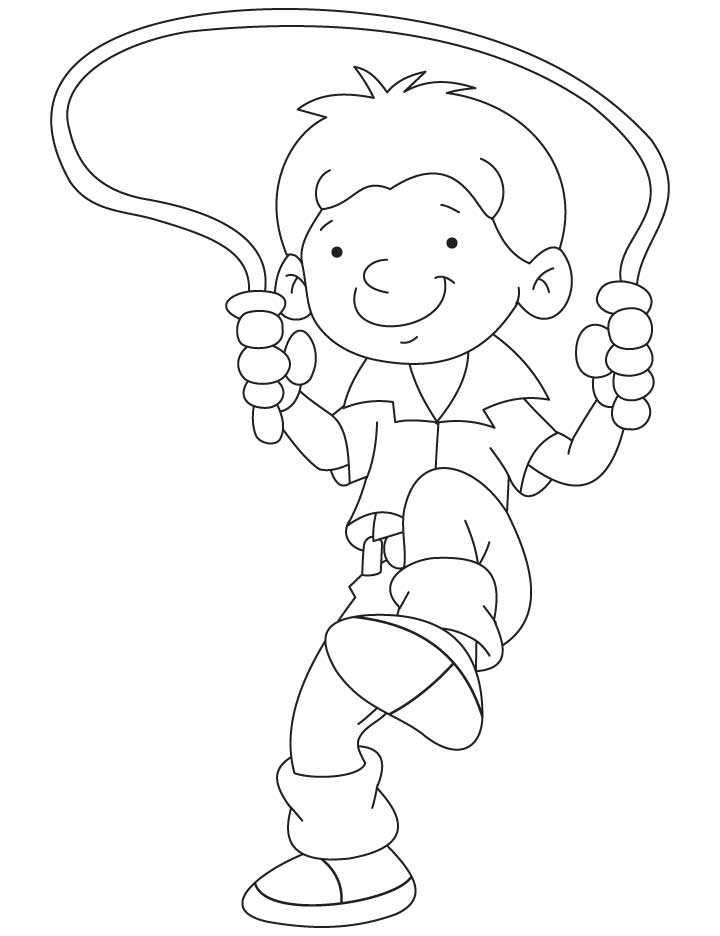 Bobby skipping a rope coloring pages