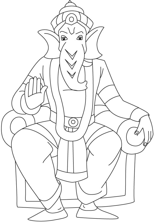 Ganesh Chaturthi coloring paages