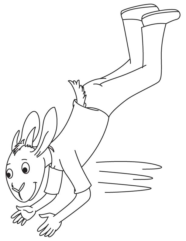 Goat jumped coloring page