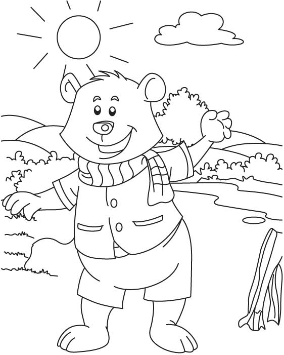 Golu bear coloring page