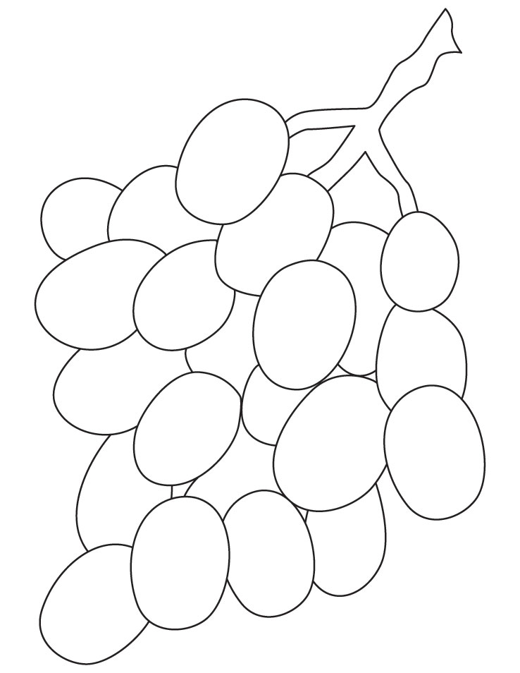 Bunch grapes coloring pages
