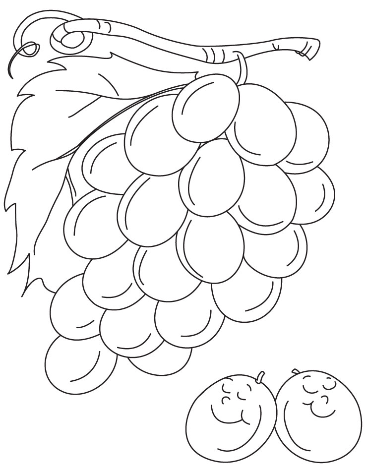 Grapes are not always sour coloring pages