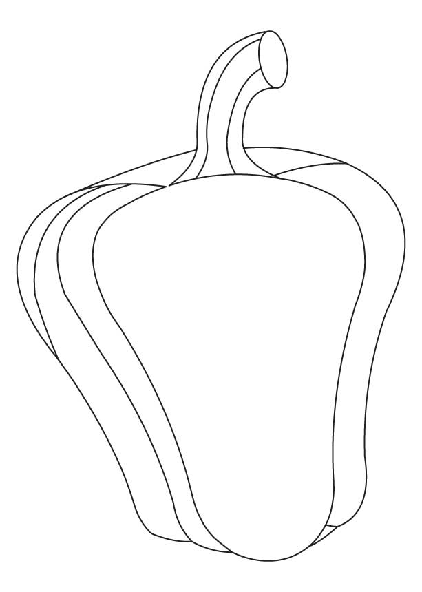 Green capsicum coloring pages