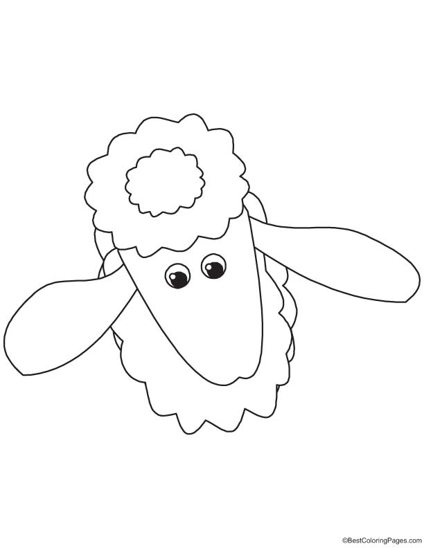Hairy sheep coloring page