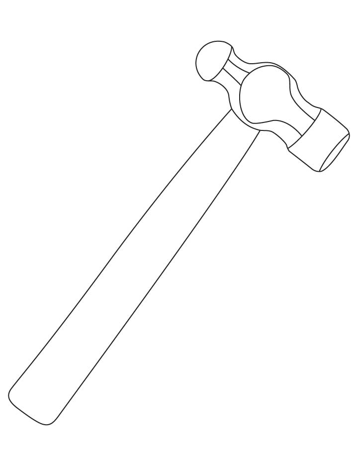 Hammer coloring pages