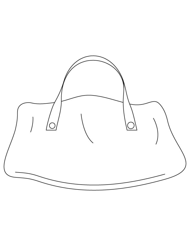 Hand bag coloring pages