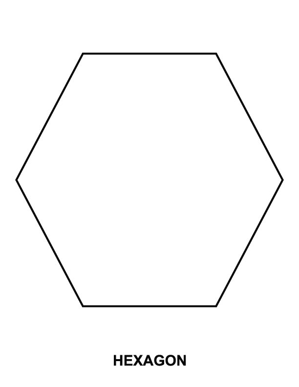 Hexagon coloring page