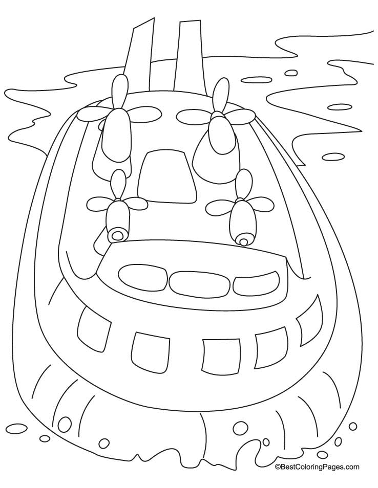 Hovercraft coloring pages