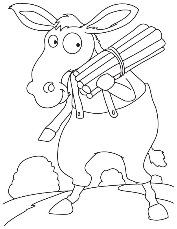 Horse family member coloring page