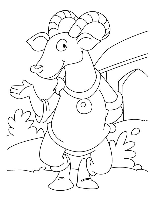 Funny ibex coloring pages