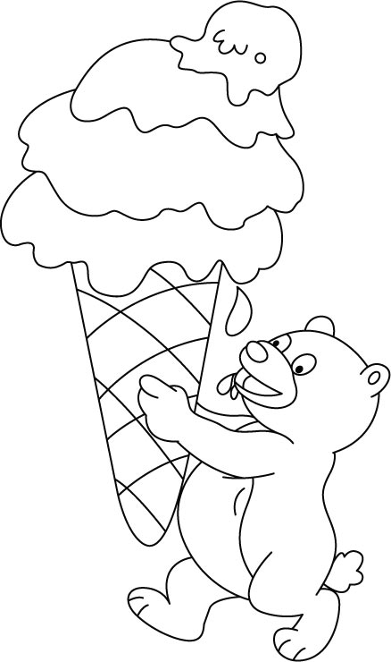 Ice cream cone coloring pages