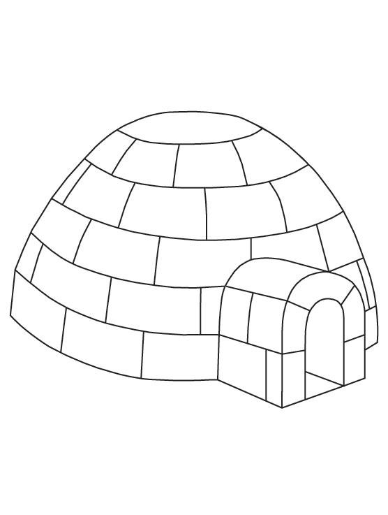 Igloo coloring page