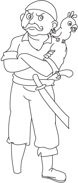 In pirates dress coloring page