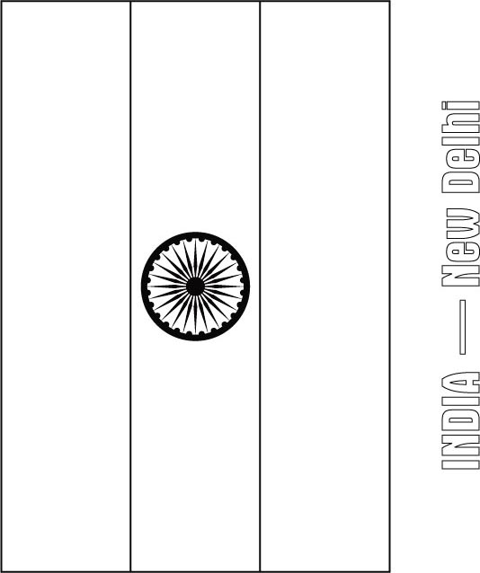 India flag coloring page