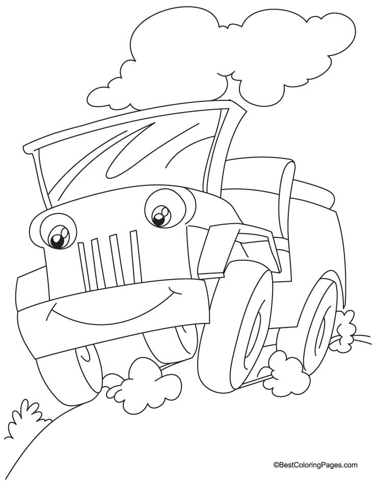 A jeep coloring pages