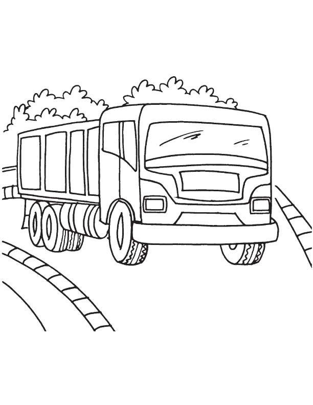 Jingle truck coloring page