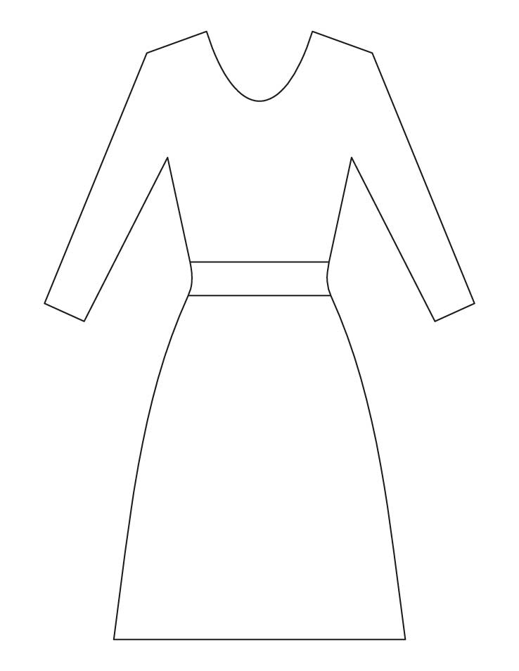 Ladies dress coloring pages