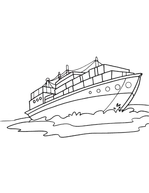 Largest container ship coloring page
