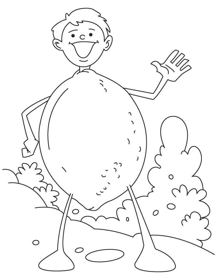 Cartoon lime coloring pages