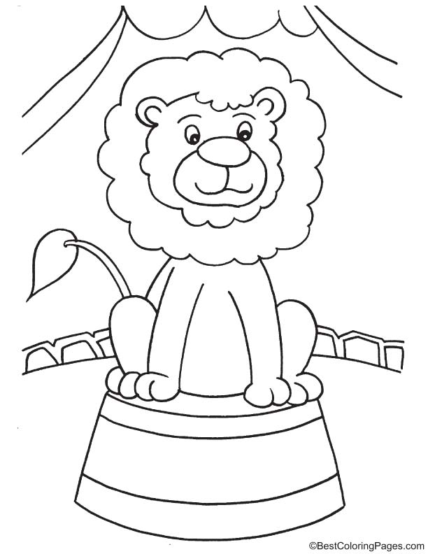 Lion show coloring page
