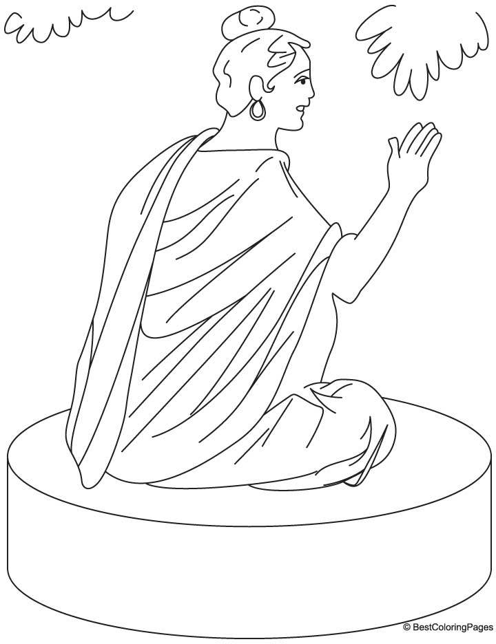 Lord Buddha coloring pages