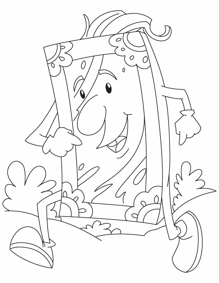 Running mirror coloring pages