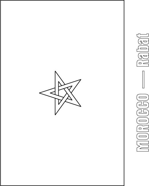 Morocco Flag Coloring Page