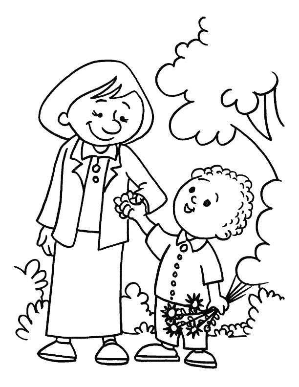 Mothers you are my best master and guide coloring page