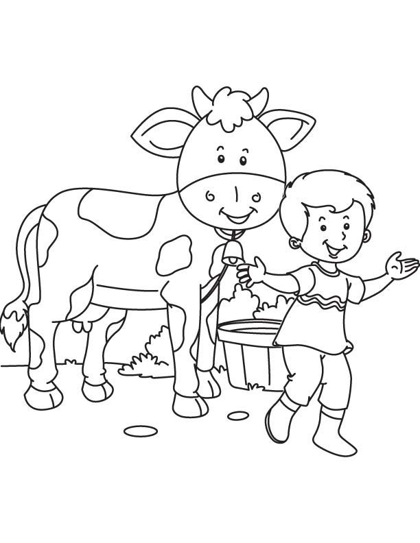 My pet cow coloring page