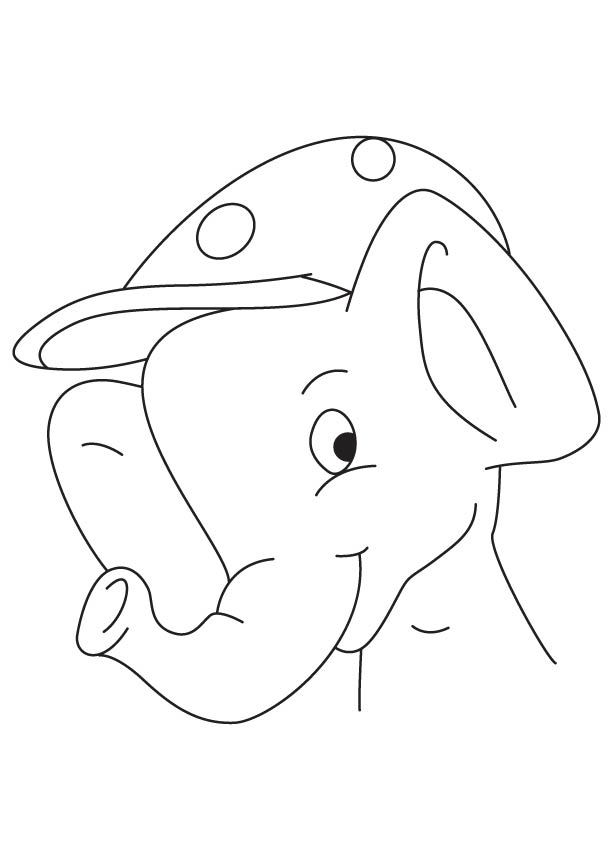 Naughty elephant coloring page