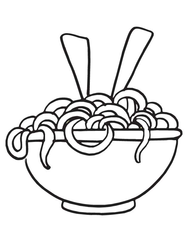 Noodles coloring page