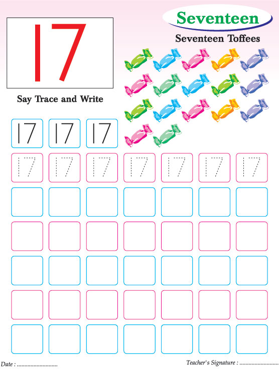 Numbers writing practice worksheet-17
