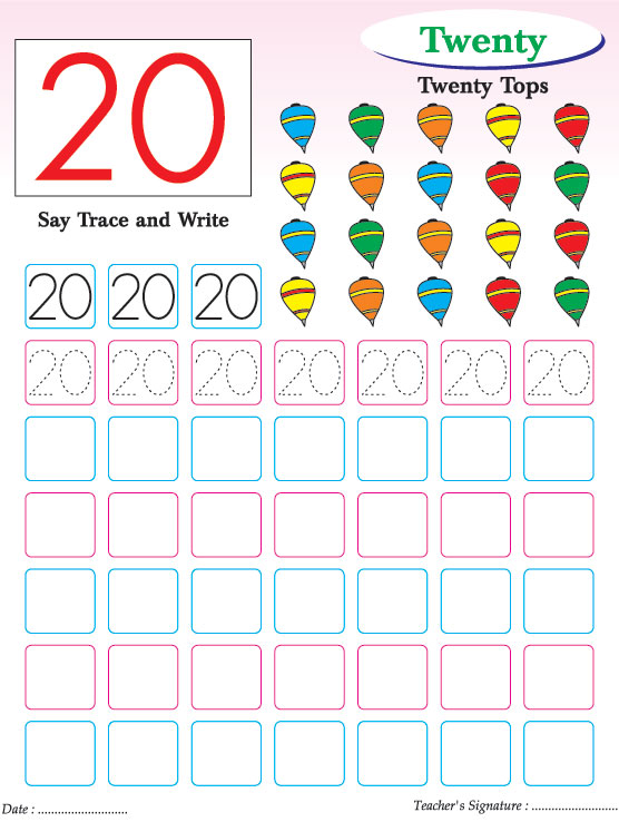 Numbers writing practice worksheet-20