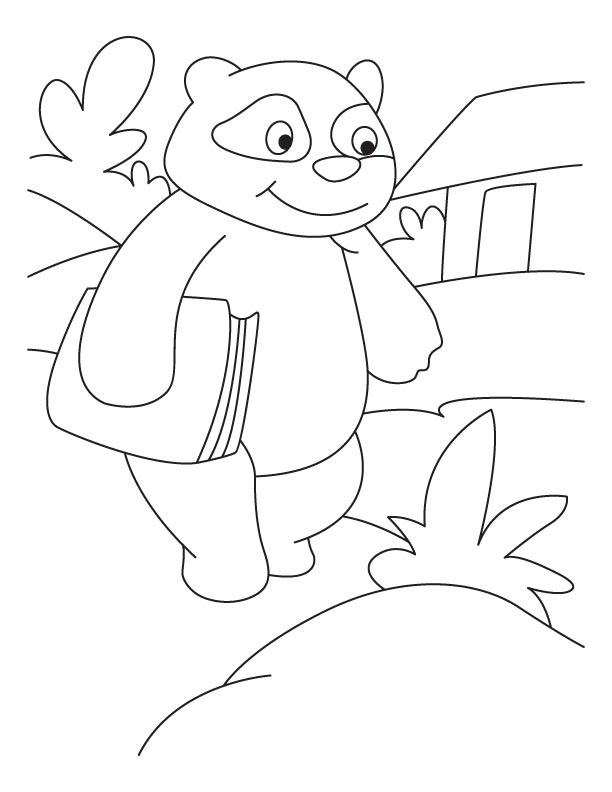 Panda professor coloring pages