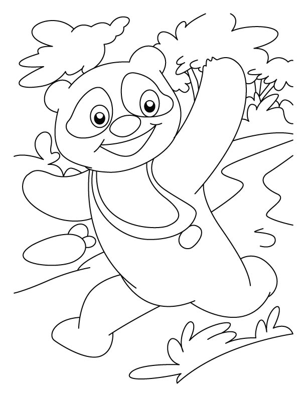 Panda the race winner coloring pages