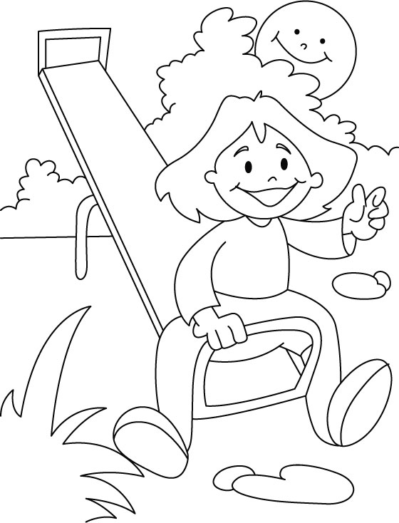 Seesaw, teeter-totter coloring page