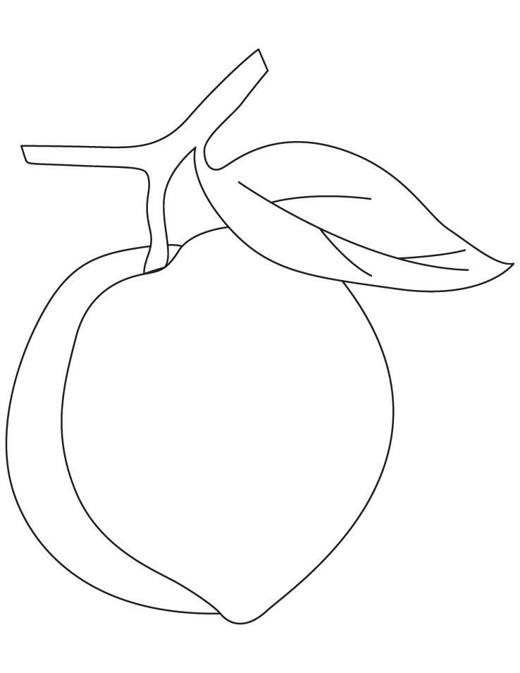 Peach fruit coloring pages