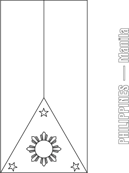 Philippines flag coloring page